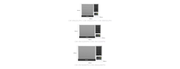 The Panasonic Deluxe Non-Inverter Window Type Air Conditioners are designed to provide reliable and efficient cooling, making them suitable for various residential and light commercial applications.