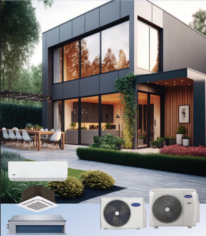 Refrigerant piping layout for multi split air conditioning system with copper line sets